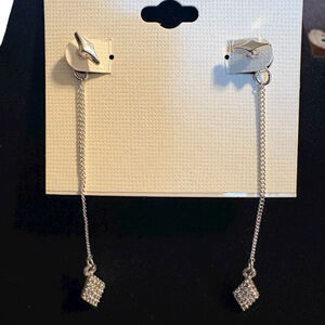 Lauren Conrad Silver Dangle Earrings